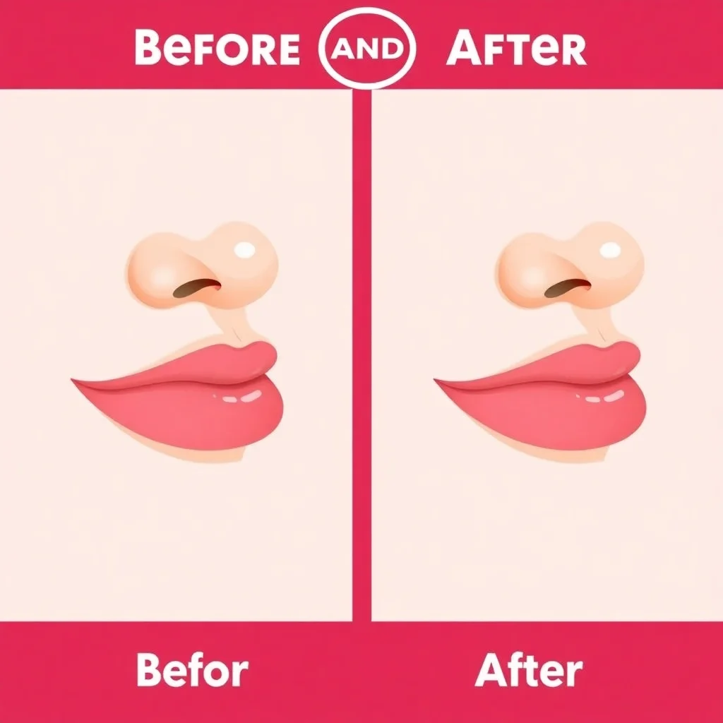 Comparaison avant/après d'un traitement de dermopigmentation des lèvres montrant les résultats naturels du lip blush